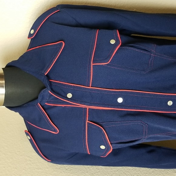 Vintage Liberty 70s Pearl Snap Front Double Knit Shirt Western - Picture 2 of 9